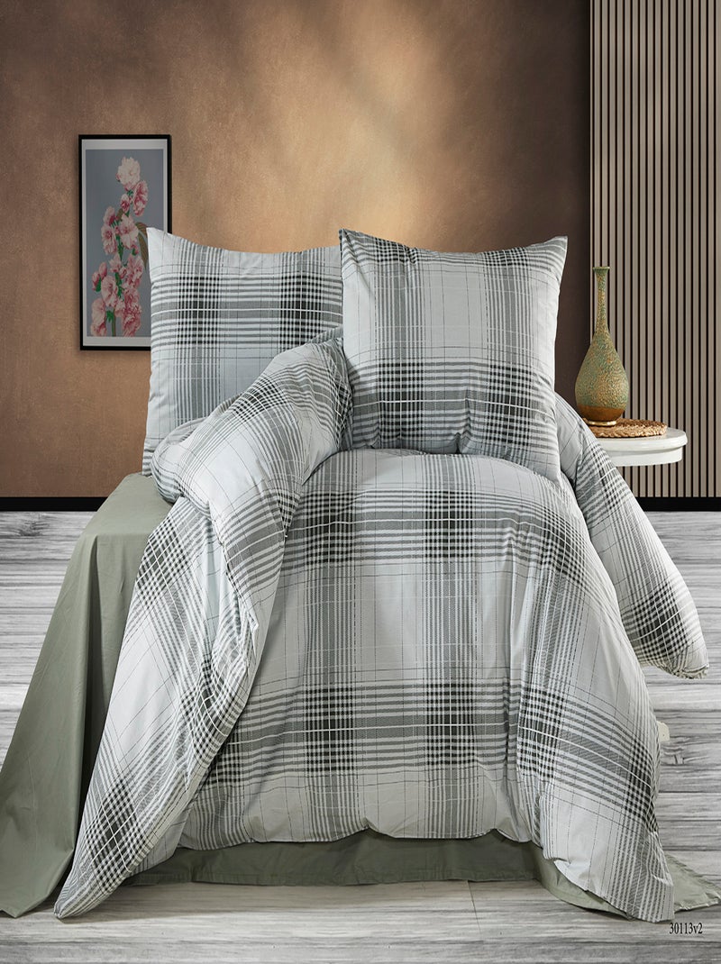 Parure de lit  100% coton Vert - Kiabi