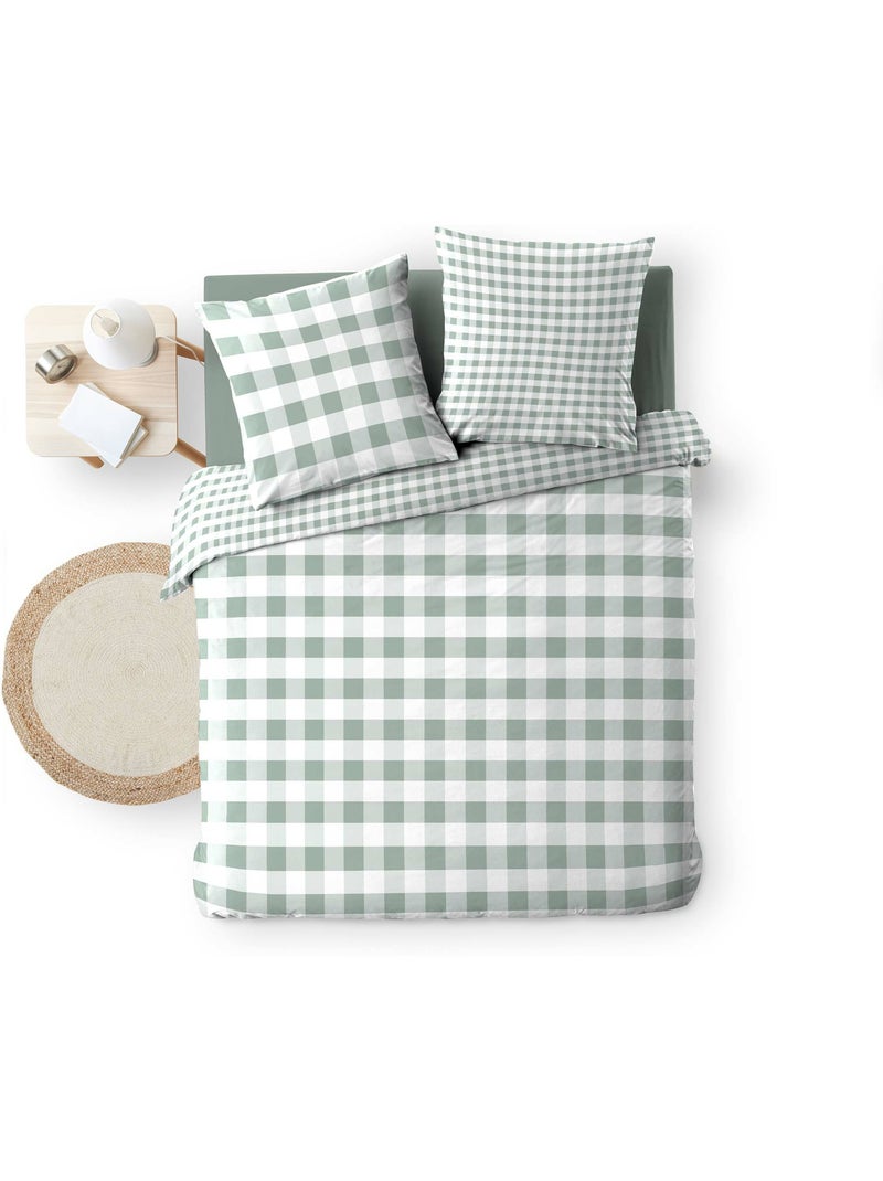 Parure de lit 100% coton victoire + drap housse blanc Blanc - Kiabi