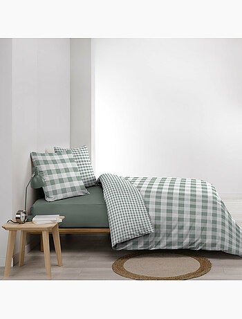 Parure de lit 100% coton victoire + drap housse blanc