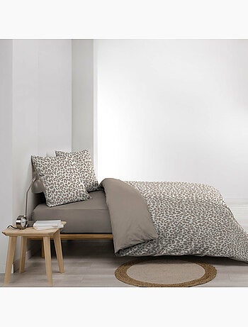 Parure de lit 100% coton wild + drap-housse blanc