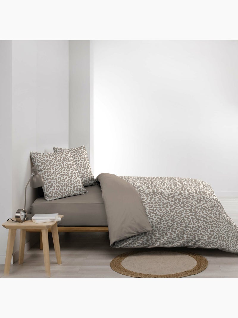 Parure de lit 100% coton wild + drap-housse blanc Blanc - Kiabi