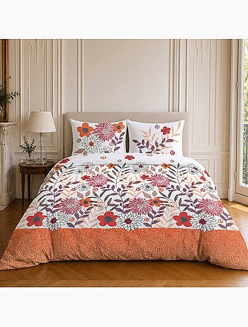 Parure de lit 100% microfibre motif floral, printemps