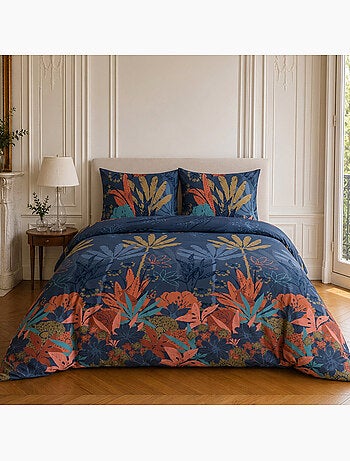 Parure de lit 100% microfibre motif tropical, funny palm