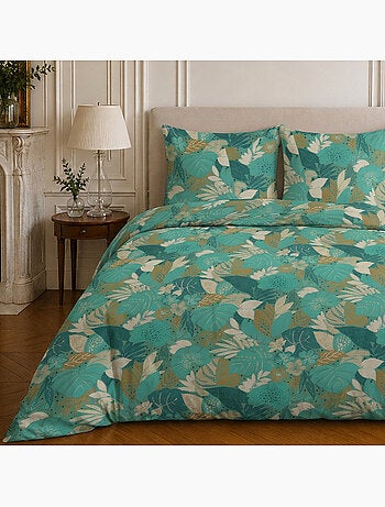Parure de lit 100% microfibre motif tropical, ivy