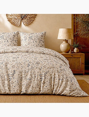 Parure de lit 100% percale de coton motif cachemire paisley, ishani