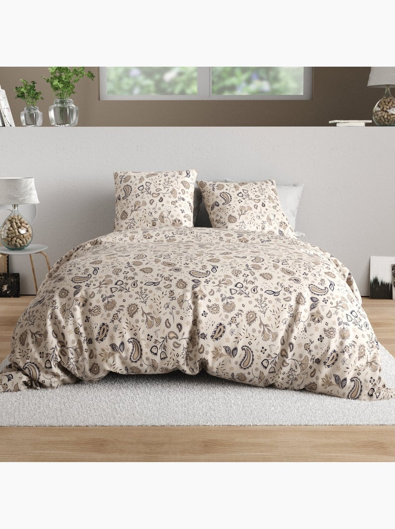 Parure de lit 100% percale de coton motif cachemire paisley, ishani Multicolore - Kiabi