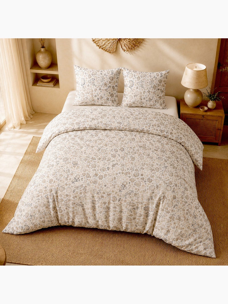 Parure de lit 100% percale de coton motif cachemire paisley, ishani Multicolore - Kiabi