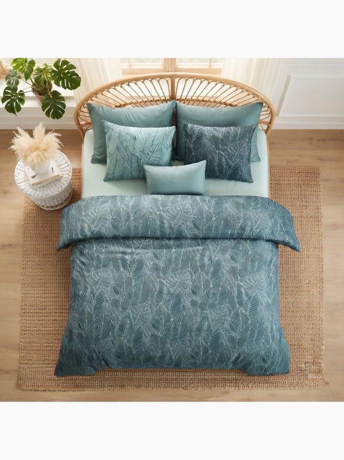 Parure de lit 100% percale de coton motif feuilles tropicales, sylvae - Kiabi