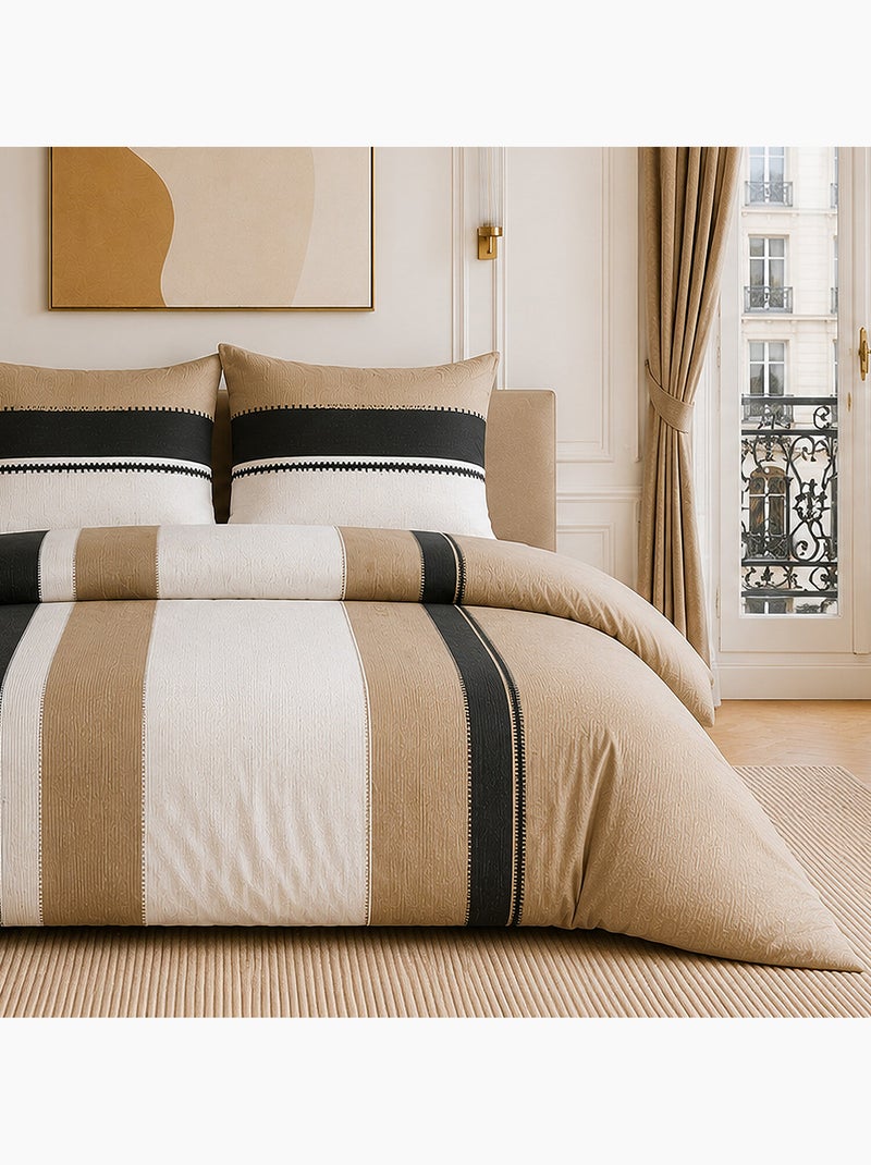 Parure de lit 100% percale de coton rayures verticiales, sahel Multicolore - Kiabi