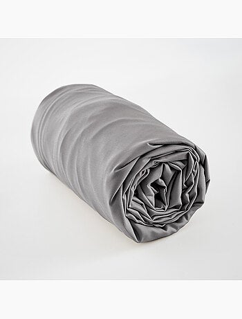 Parure de lit 100% viscose de bambou satin 120 fils salomé + drap-housse