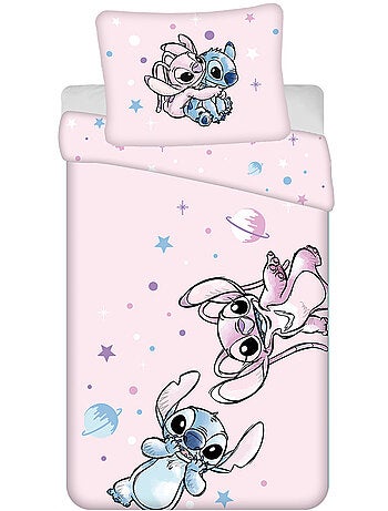 Parure de lit 140 cm x 200 cm 100% coton Lilo & Stitch