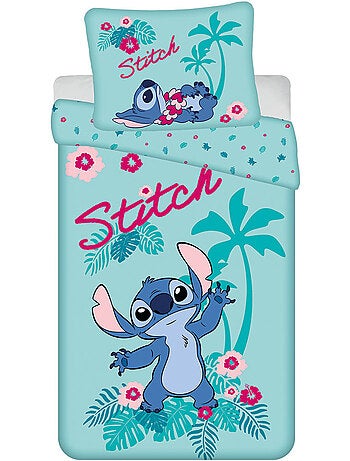 Parure de lit 140 cm x 200 cm 100% coton Lilo & Stitch