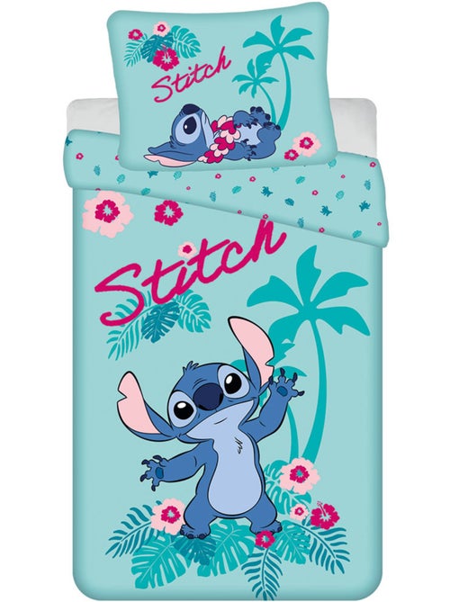 Parure de lit 140 cm x 200 cm 100% coton Lilo & Stitch - Kiabi
