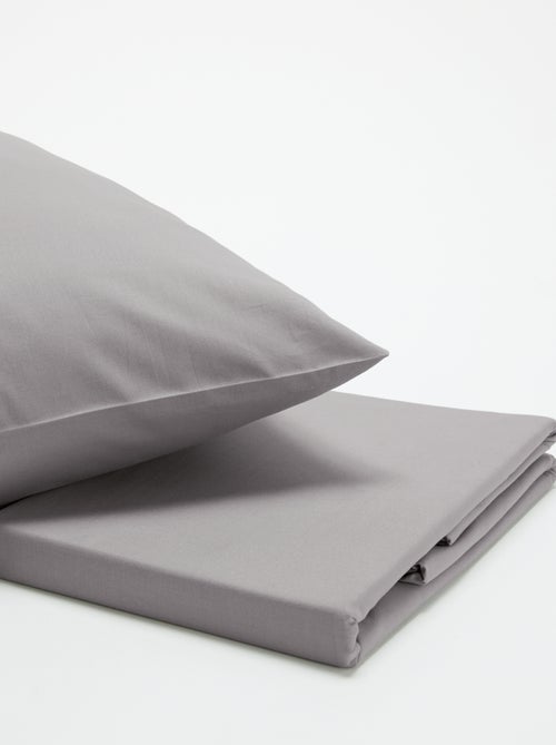 Parure de lit 140 x 200 cm en coton - Kiabi