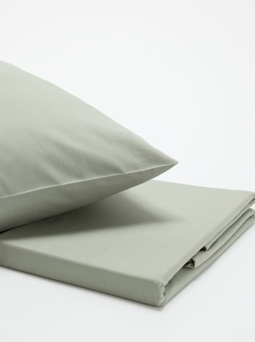 Parure de lit 140 x 200 cm en coton - Kiabi