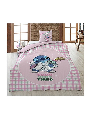 Parure de lit 140x200 cm - Stitch (Lilo & Stitch) Rose