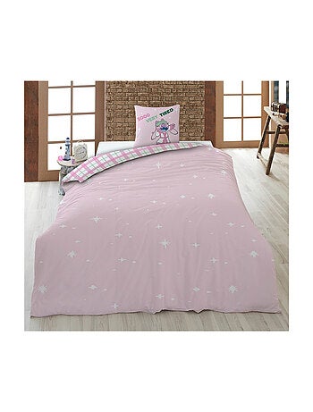 Parure de lit 140x200 cm - Stitch (Lilo & Stitch) Rose