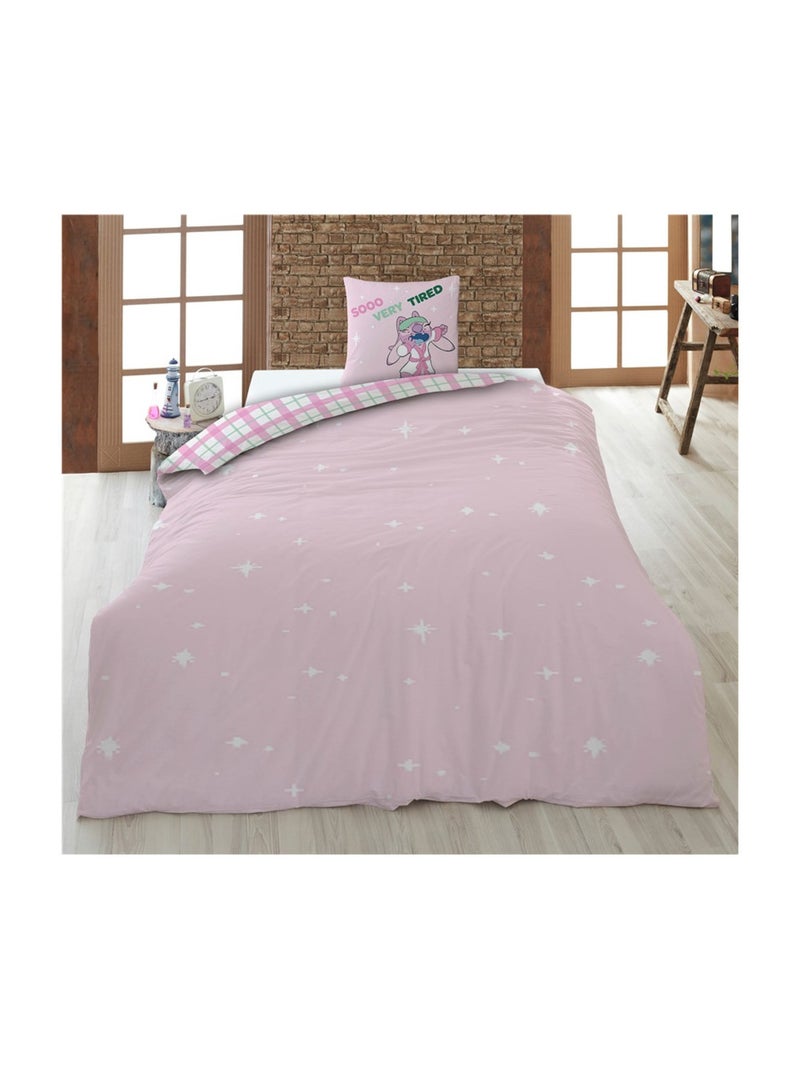 Parure de lit 140x200 cm - Stitch  (Lilo & Stitch) Rose Rose - Kiabi