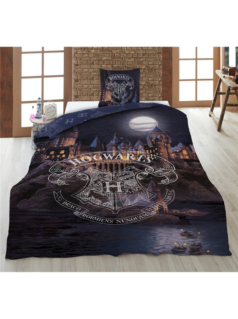 Parure de lit 140x200 cm Harry Potter Poudlard Multicolore - Kiabi