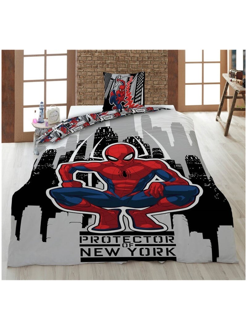 Parure de lit 140x200 cm Spiderman Noir Noir - Kiabi