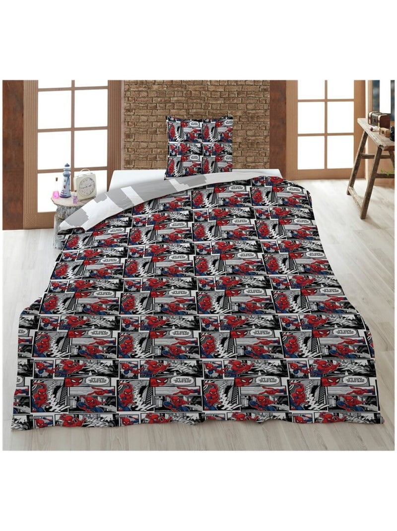 Parure de lit 140x200 cm Spiderman Noir Noir - Kiabi