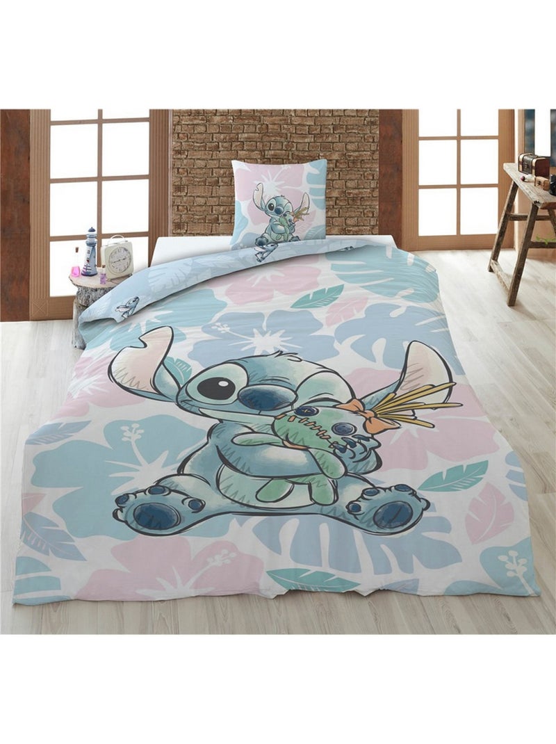 Parure de lit 140x200 cm Stitch et sa peluche (Lilo & Stitch) Multicolore - Kiabi