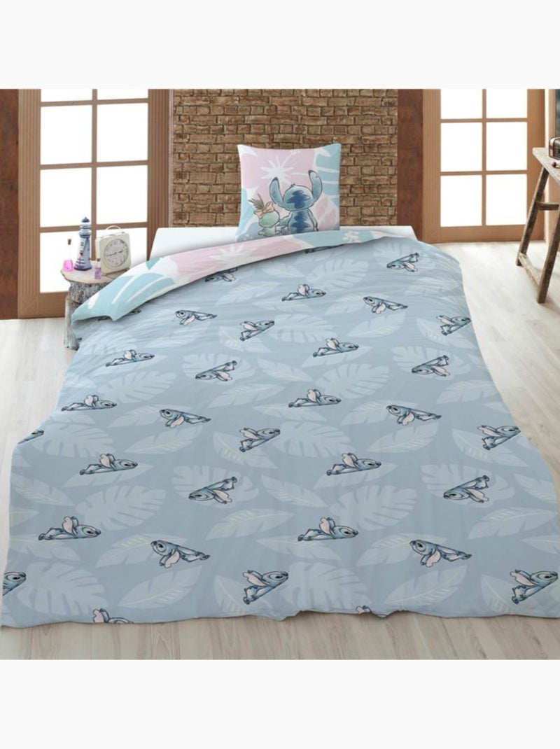 Parure de lit 140x200 cm Stitch et sa peluche (Lilo & Stitch) Multicolore - Kiabi
