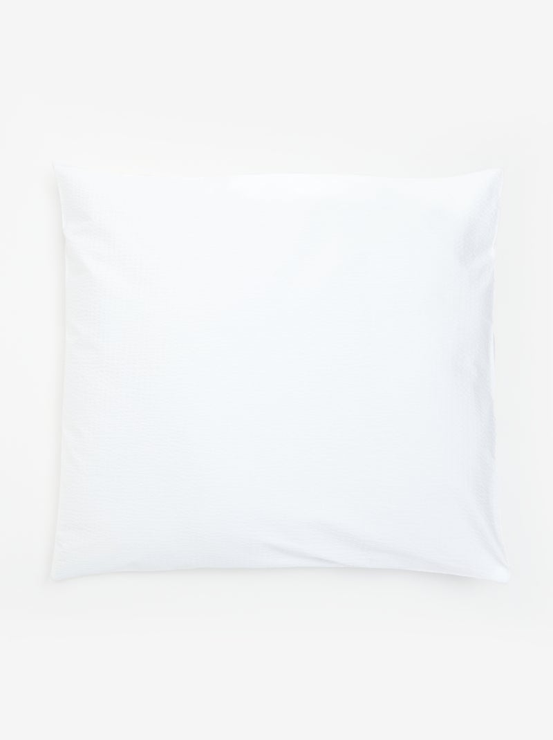 Parure de lit 2 personnes - 200 x 200 cm en seersucker Blanc - Kiabi