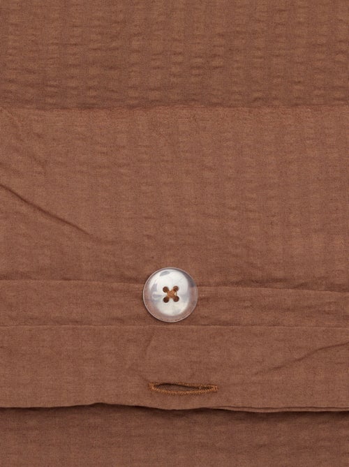 Parure de lit 2 personnes -240 x 220 cm en seersucker - Kiabi Parure de lit 2 personnes -240 x 220 cm en seersucker - Kiabi