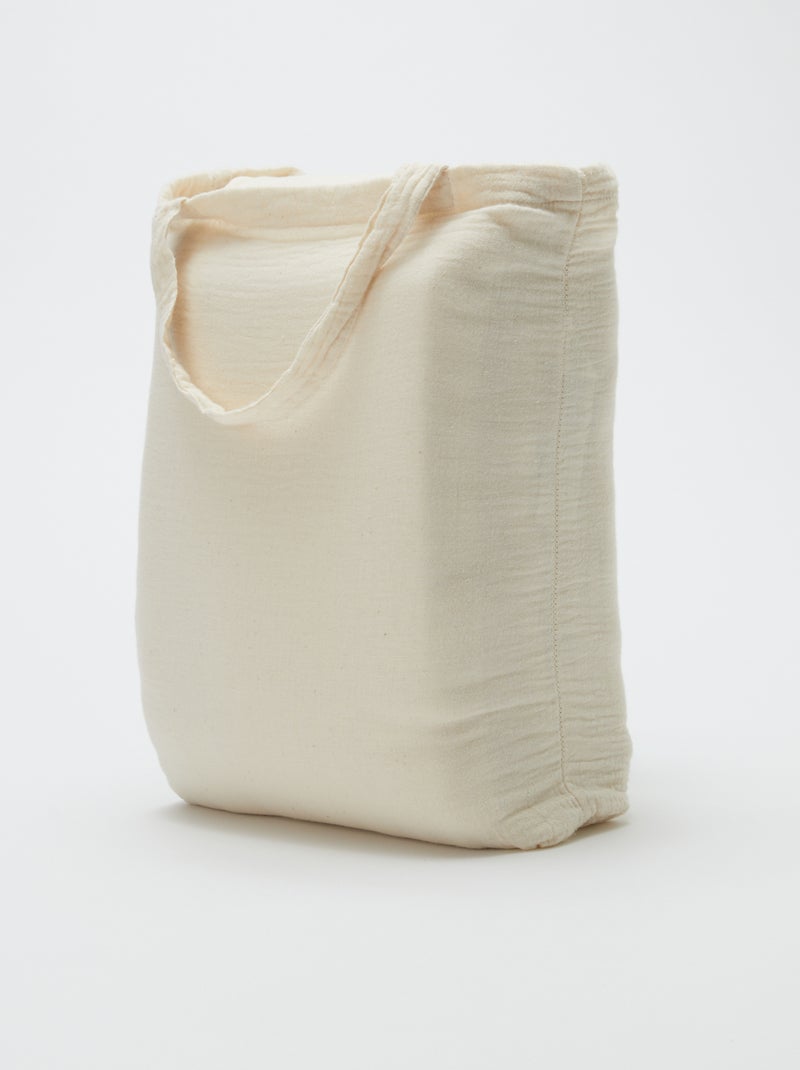 Parure de lit 2 personnes (200 x 200cm) en gaze de coton - Kiabi Home Beige - Kiabi