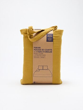 Parure de lit 2 personnes (200 x 200cm) en gaze de coton - Kiabi Home