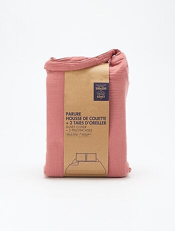 Parure de lit 2 personnes (200 x 200cm) en gaze de coton - Kiabi Home