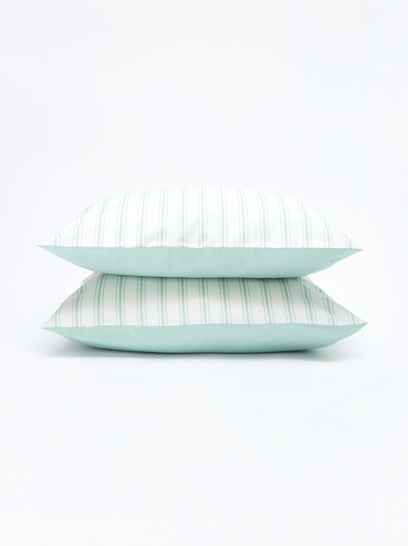 Parure de lit 2 personnes (200x200 cm) - Kiabi Home Bleu - Kiabi