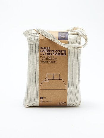 Parure de lit 2 personnes (200x200 cm) en gaze de coton - Kiabi Home