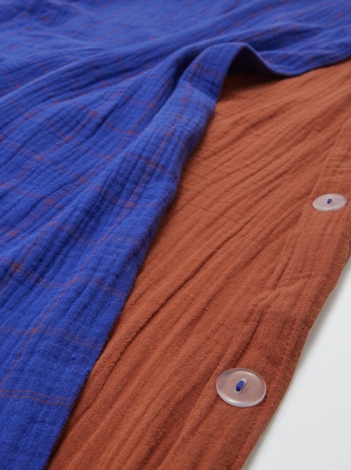 Parure de lit 2 personnes (200x200 cm) en gaze de coton - Kiabi Home - Kiabi