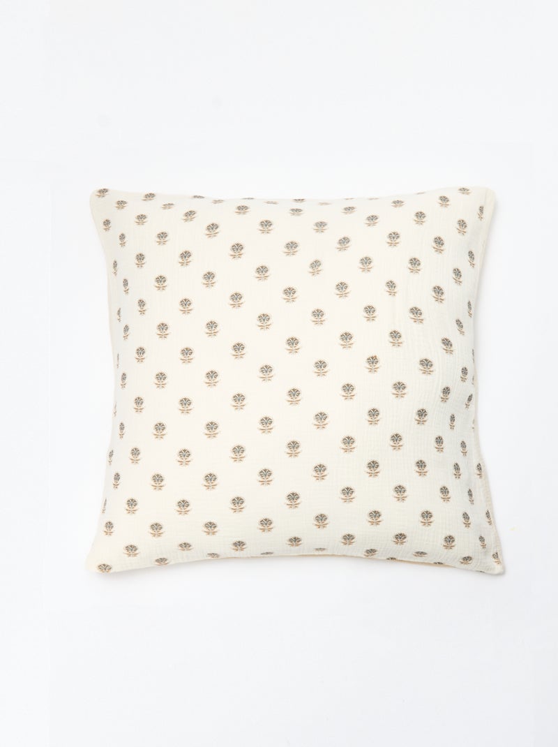 Parure de lit 2 personnes (200x200 cm) en gaze de coton - Kiabi Home Jaune - Kiabi