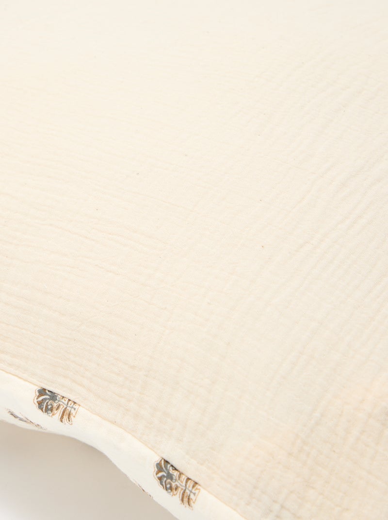 Parure de lit 2 personnes (200x200 cm) en gaze de coton - Kiabi Home Jaune - Kiabi