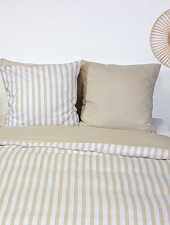 Parure de lit 2 personnes (240 x 220 cm ou 260 x 240 cm) - 1 housse de couette + 2 oreillers