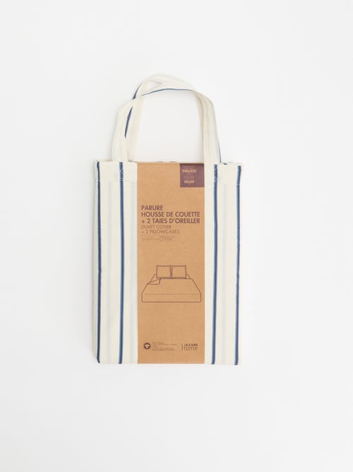 Parure de lit 2 personnes (240 x 220cm) en coton - Kiabi Home - Kiabi