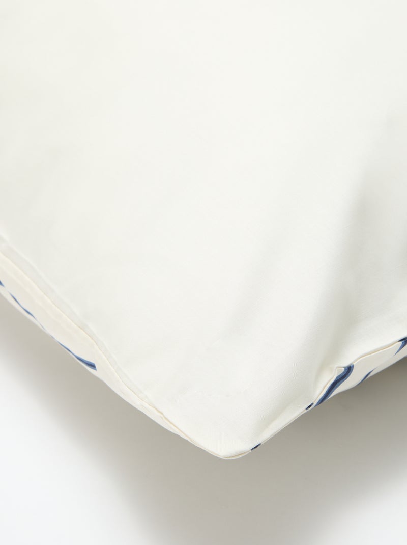 Parure de lit 2 personnes (240 x 220cm) en coton - Kiabi Home Bleu - Kiabi
