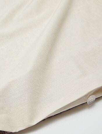 Parure de lit 2 personnes 240 x 220cm en coton 57 fils - Kiabi Home