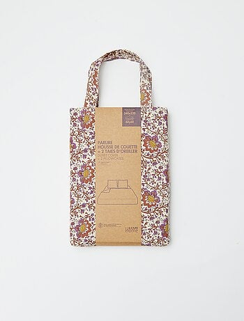 Parure de lit 2 personnes 240 x 220cm en coton 57 fils - Kiabi Home