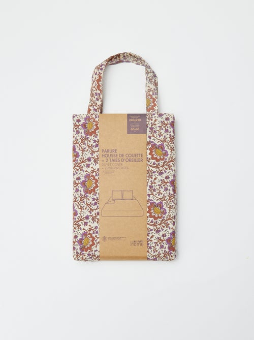 Parure de lit 2 personnes 240 x 220cm en coton 57 fils - Kiabi Home - Kiabi Parure de lit 2 personnes 240 x 220cm en coton 57 fils - Kiabi Home - Kiabi