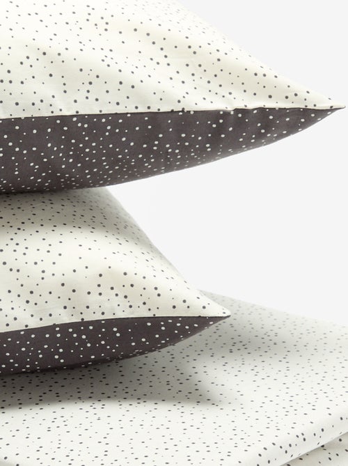 Parure de lit 2 personnes (240 x 220cm) en coton - Kiabi Parure de lit 2 personnes (240 x 220cm) en coton - Kiabi