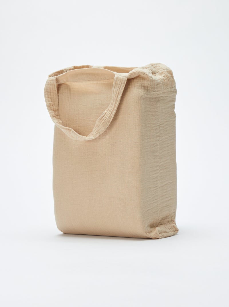 Parure de lit 2 personnes (240 x 220cm) en gaze de coton - Kiabi Home Beige - Kiabi