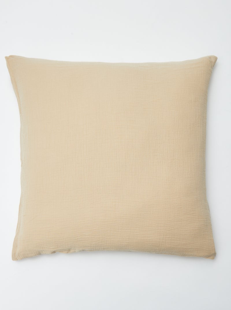 Parure de lit 2 personnes (240 x 220cm) en gaze de coton - Kiabi Home Beige - Kiabi