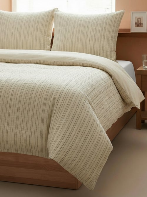 Parure de lit 2 personnes (240 x 220cm) en gaze de coton - Kiabi Home - Kiabi Parure de lit 2 personnes (240 x 220cm) en gaze de coton - Kiabi Home - Kiabi