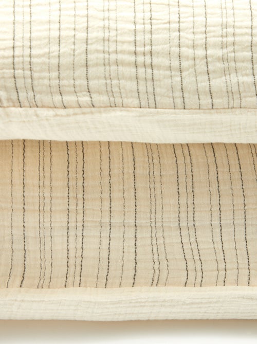 Parure de lit 2 personnes (240 x 220cm) en gaze de coton - Kiabi Home - Kiabi Parure de lit 2 personnes (240 x 220cm) en gaze de coton - Kiabi Home - Kiabi