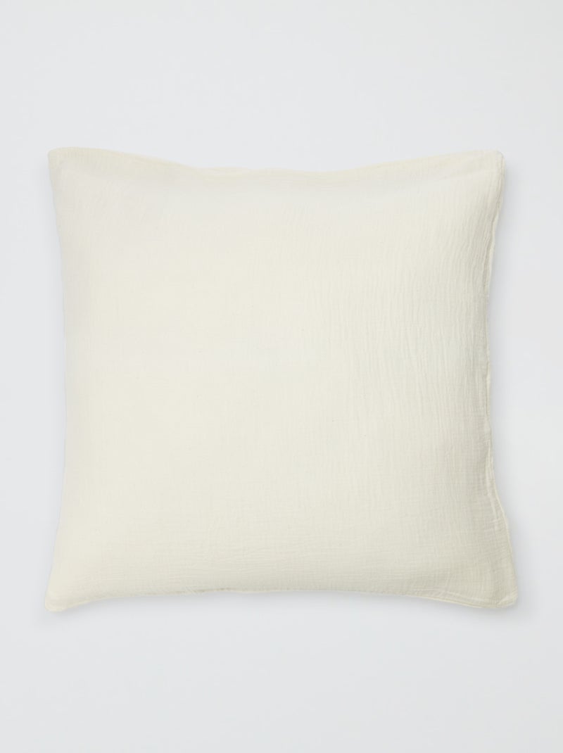 Parure de lit 2 personnes (240 x 220cm) en gaze de coton - Kiabi Home Blanc cassé - Kiabi