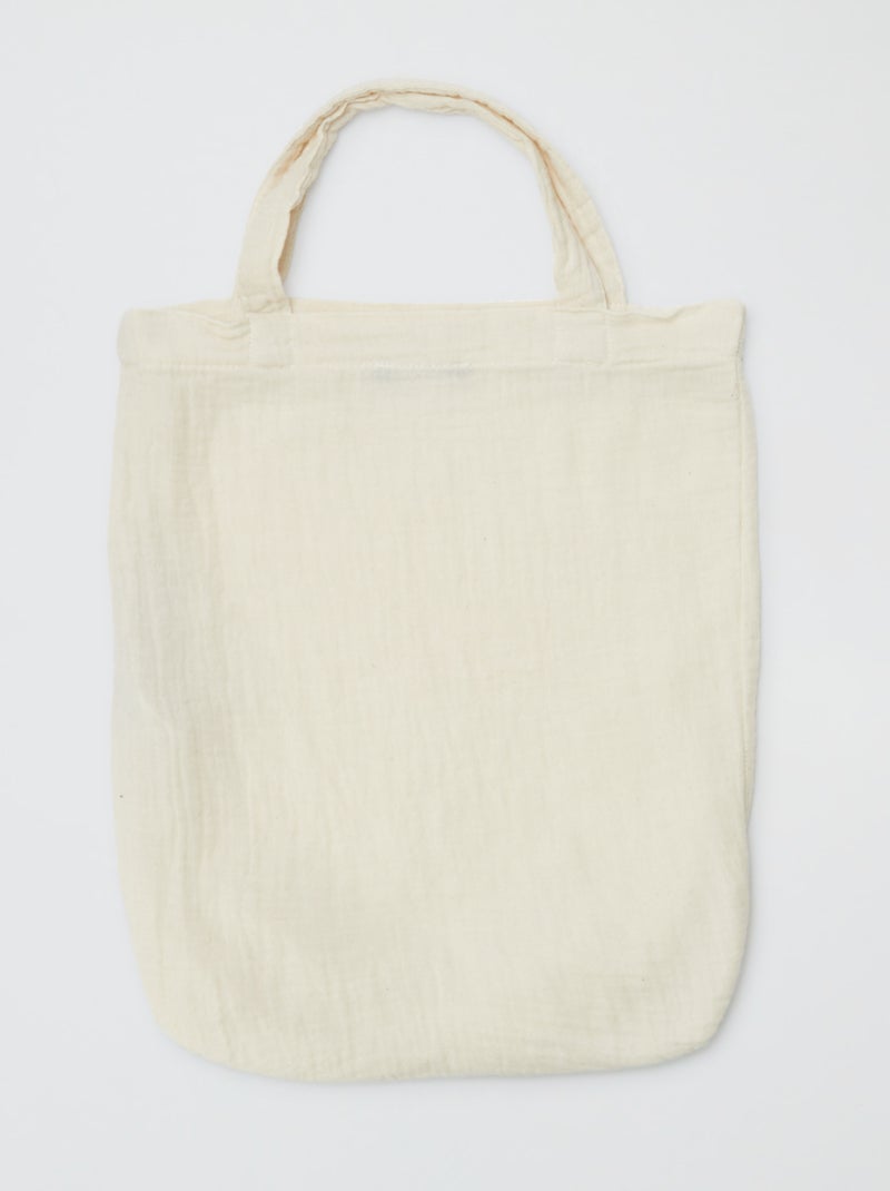 Parure de lit 2 personnes (240 x 220cm) en gaze de coton - Kiabi Home Blanc cassé - Kiabi